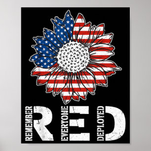 Rode vrijdag Onthoud iedereen die is ingezet RED Poster