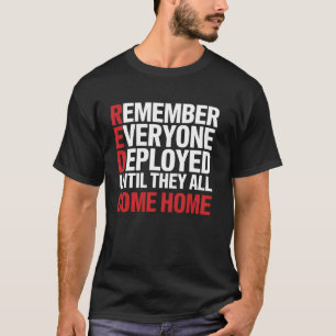 Rode vrijdag Onthoud iedereen die militairen inzet T-shirt