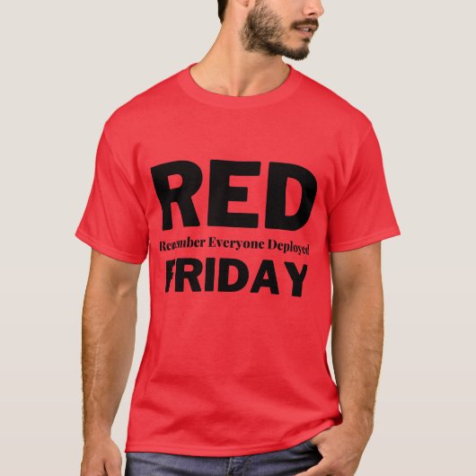 Rode Vrijdag T-Shirt (Voorkant)