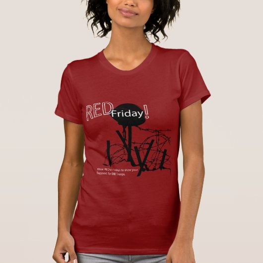 Rode vrijdag t-shirt (Voorkant)