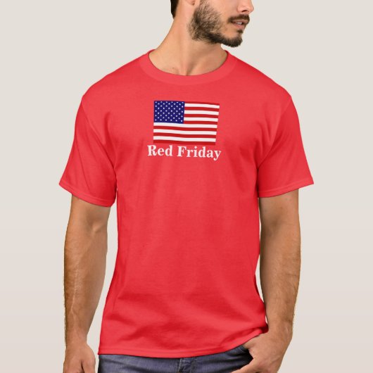 Rode vrijdag t-shirt (Voorkant)