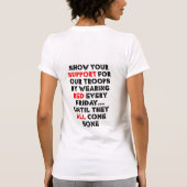 Rode vrijdag t-shirt (Achterkant)