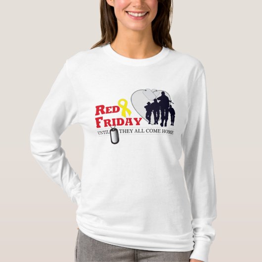 Rode vrijdag - tot ze allemaal thuiskomen t-shirt (Voorkant)