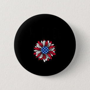 Rode vrijdag zonnebloem vlag usa iedereen herinner ronde button 5,7 cm