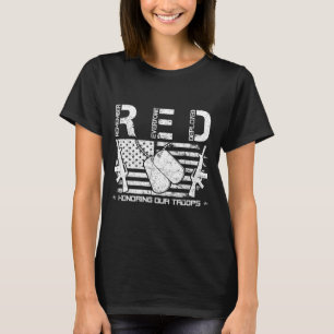 Rode vrijdagen onthouden iedereen ingezet ter ere t-shirt