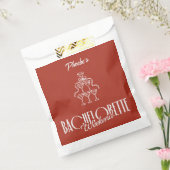 Rode vrijgezellenfeest wijnglazen Doodle Bedankzakje (Gezegeld)