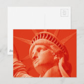 Rode Vrijheidsbeeld Briefkaart (Voorkant / Achterkant)