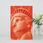 Rode Vrijheidsbeeld Briefpapier (Staand voorkant)