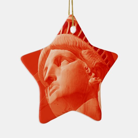 Rode Vrijheidsbeeld Keramisch Ornament (Rechts)