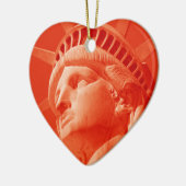 Rode Vrijheidsbeeld Keramisch Ornament (Links)