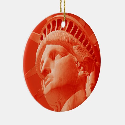 Rode Vrijheidsbeeld Keramisch Ornament (Rechts)