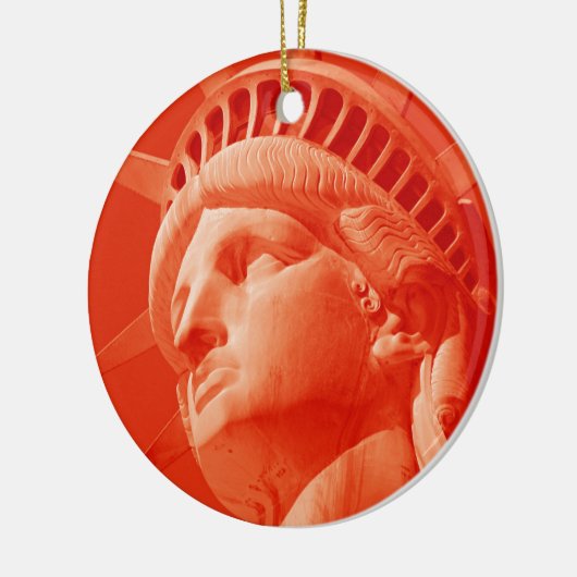 Rode Vrijheidsbeeld Keramisch Ornament (Links)