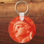 Rode Vrijheidsbeeld Sleutelhanger (Voorkant)