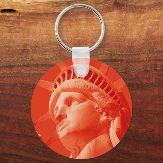 Rode Vrijheidsbeeld Sleutelhanger (Voorkant)