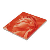 Rode Vrijheidsbeeld Tegeltje (Zijkant)