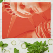 Rode Vrijheidsbeeld Theedoek (Gevouwen)