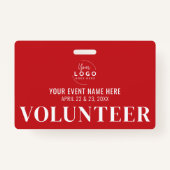 Rode vrijwilliger badge (Voorkant)