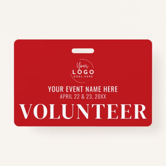 Rode vrijwilliger badge (Voorkant)