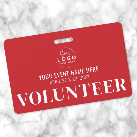 Rode vrijwilliger badge