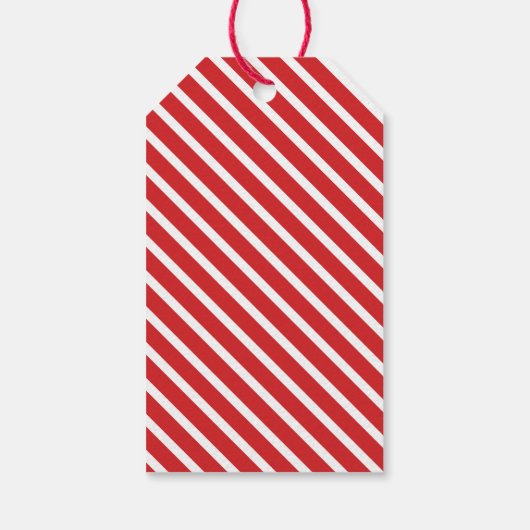 Rode Vrolijk Kerstcadeau Labels Cadeaulabel (Achterkant)