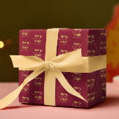 Rode Vrolijke en Heldere Kerstmis Cadeaupapier