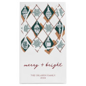 Rode vrolijke en heldere Scandinavische kerst Klein Cadeauzakje (Achterkant)