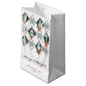 Rode vrolijke en heldere Scandinavische kerst Klein Cadeauzakje (Voorkant Gekanteld)