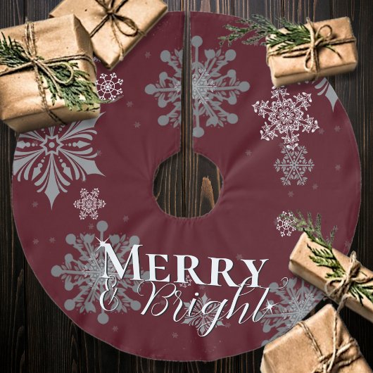 Rode Vrolijke en Heldere Sneeuwvlokken Kerstmis Kerstboom Rok