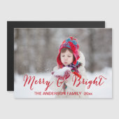 Rode vrolijke en heldere vakantie fotokaart (Voorkant / Achterkant)