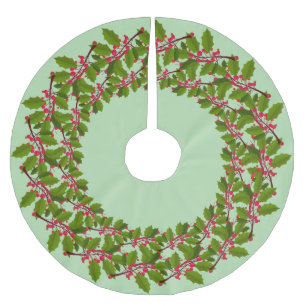 Rode vrolijke kerst Holly bessen kerstpatroon Kerstboom Rok