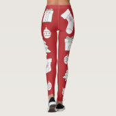 Rode vrolijke kerst Vrouwen Leggings (Achterkant)