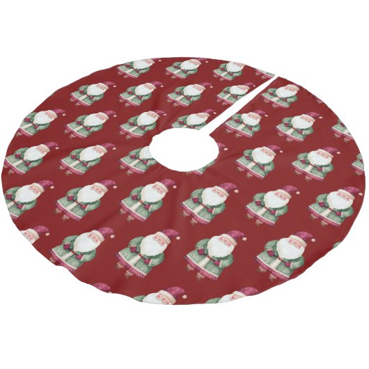 Rode vrolijke kerstman kerstboom rok (Gekanteld)