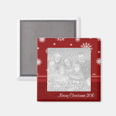 Rode Vrolijke Kerstmis 2010 Fotomagneet Magneet (Voorkant / Achterkant)