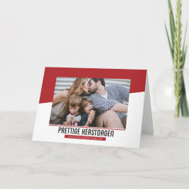 Rode Vrolijke Kerstmis Feestdagen Kaart