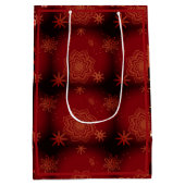 Rode Vrolijke Kerstmis Gepersonaliseerd Medium Cadeauzakje (Achterkant)