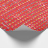 Rode Vrolijke Kerstmis Modern Gift Wrapping Paper Cadeaupapier (Hoek)
