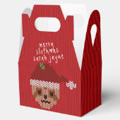 Rode Vrolijke Kerstmis Santa Sloth Favoriete Boxen Bedankdoosjes (Geopend)