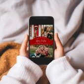 Rode vrolijke kerstmoderne minimalistische Kaart