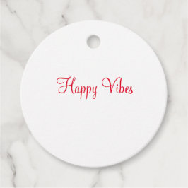 Rode vrolijke vibes vakantie eenvoudige minimale k bedankjes labels