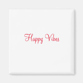 Rode vrolijke vibes vakantie eenvoudige minimale k magneet