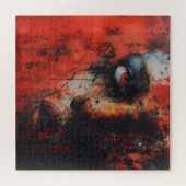 Rode vrouw Abstracte kunst Legpuzzel (Horizontaal)
