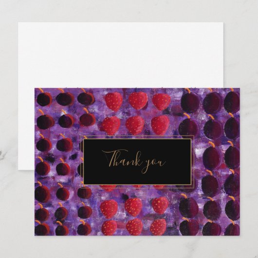 Rode Vrucht Dank Je Bedankkaart (Voorkant / Achterkant)