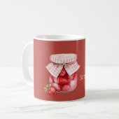 Rode Vruchten Aardbeien Pot Koffiemok (Voorkant links)