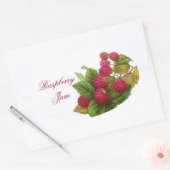 RODE VRUCHTEN CONSERVEREN / FRAMBOZEN OVALE STICKER (Envelop)