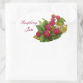 RODE VRUCHTEN CONSERVEREN / FRAMBOZEN OVALE STICKER (Tas)