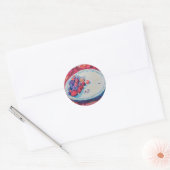 Rode Vruchten Kom Ronde Sticker (Envelop)