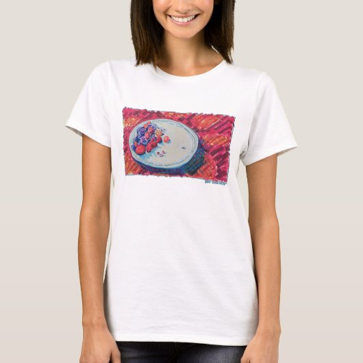Rode Vruchten Kom T-shirt (Voorkant)
