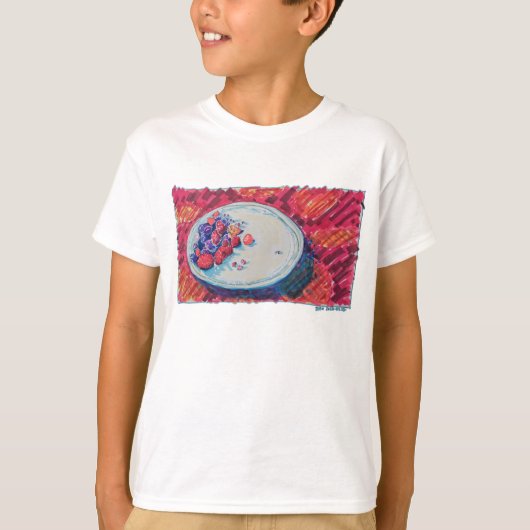 Rode Vruchten Kom T-shirt (Voorkant)