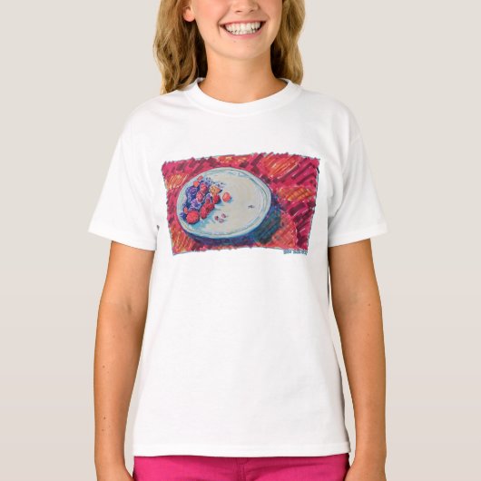 Rode Vruchten Kom T-shirt (Voorkant)