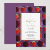 Rode vruchten land doop doop doop kaart (Voorkant / Achterkant)